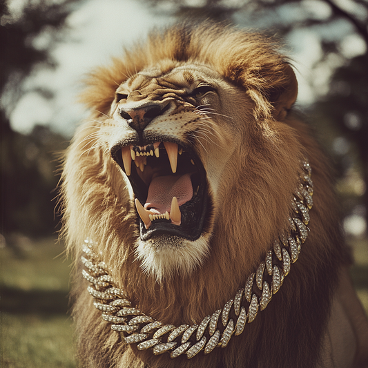 Diamond-Encrusted Lion's Roar